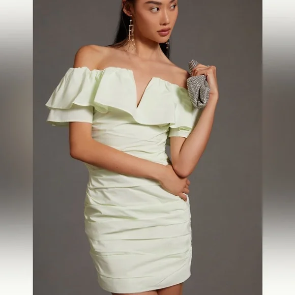 Anthropologie NWT Maeve Ruched Dress; Size 12P yet runs smaller; top rated - Picture 3 of 12